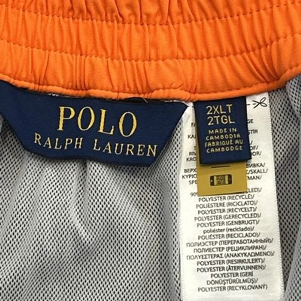 NWT Polo Ralph Lauren Mens 2XL Tall Kailua Board Shorts Swim Pony Olive Green